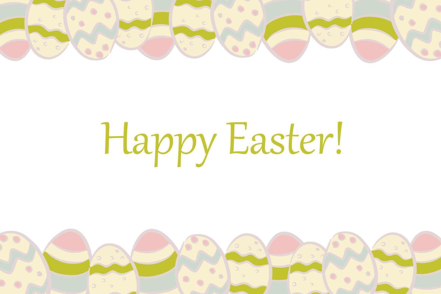 Header with hand drawn eggs. Happy Easter background vector
