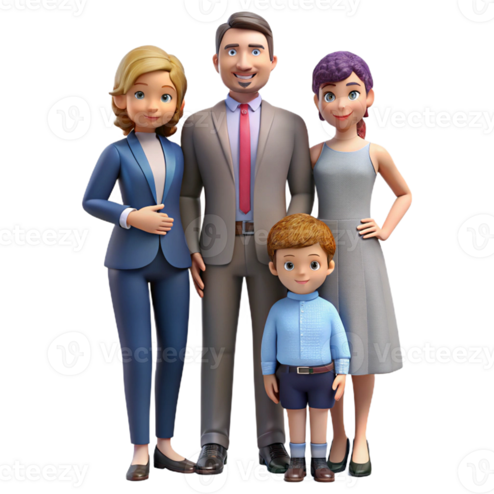 serene artistic Family Portrait Studio Shot Formal Attire Transparent high quality png