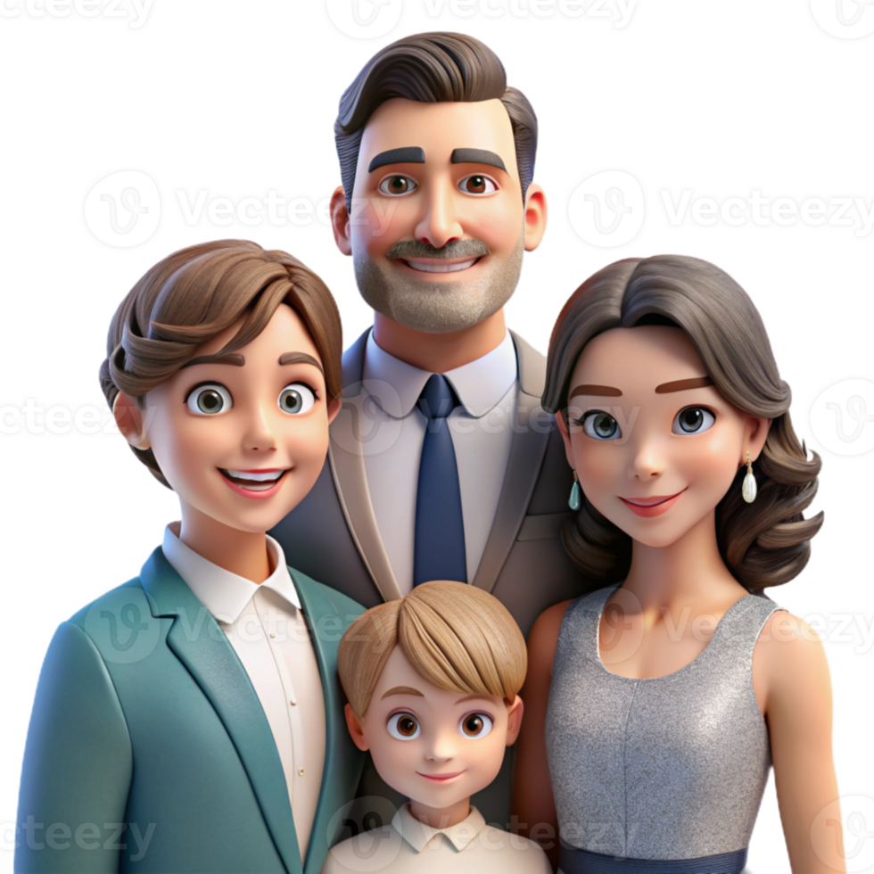 vibrant abstract Family Portrait Studio Shot Formal Attire Transparent exclusive png