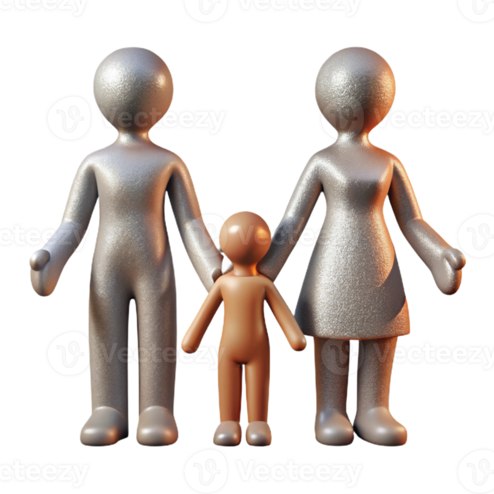 serene traditional Family Silhouette Holding Hands Cutout high resolution png