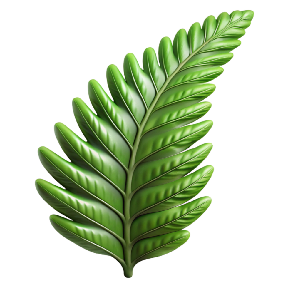 stunning minimalist Fern Leaf Close Up Detailed Veins Cutout high resolution png
