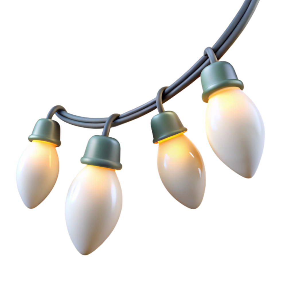 beautiful modern Festive String Lights Blinking White Isolated high quality png