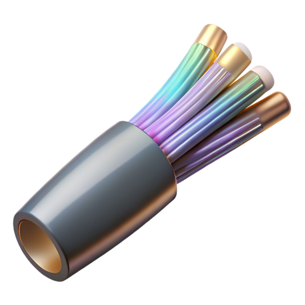 impressive rustic Fiber Optic Cable Close Up Transparent Background premium png