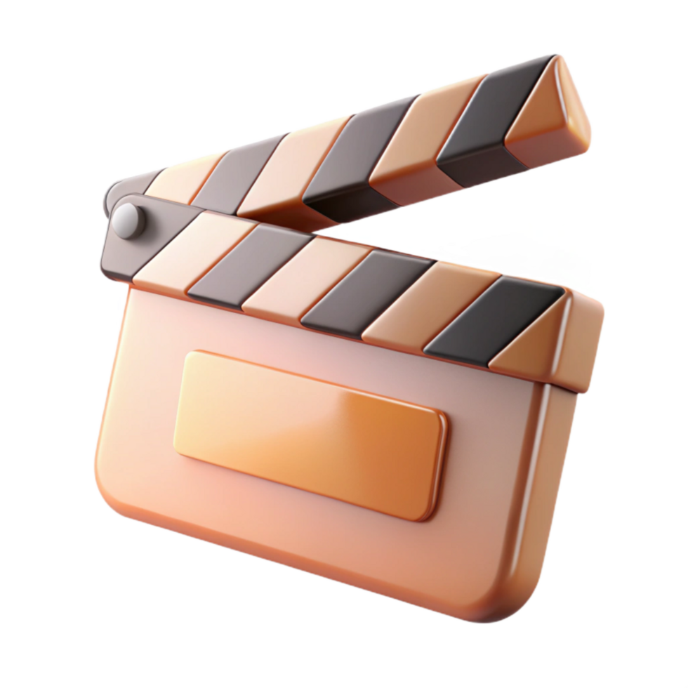 serene classic Film Clapperboard Open Transparent Background detailed png