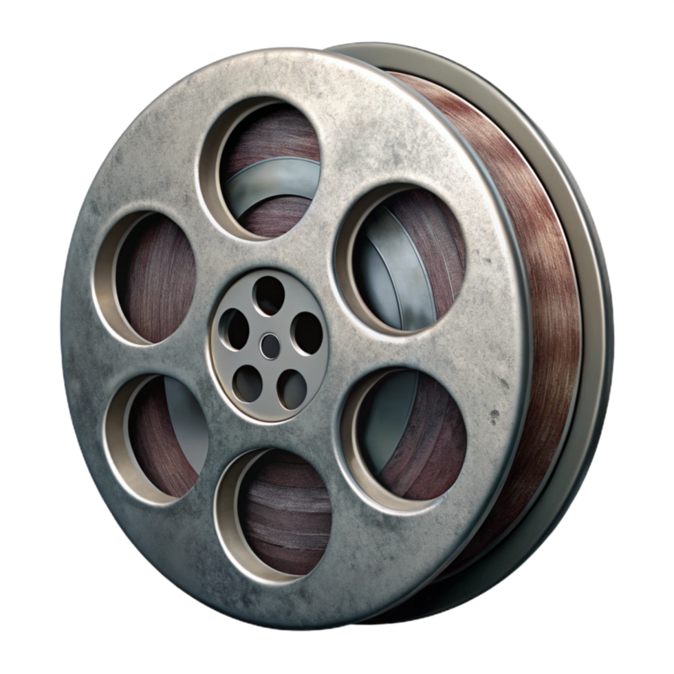 serene minimalist Film Reel Side View Transparent Element 4K png