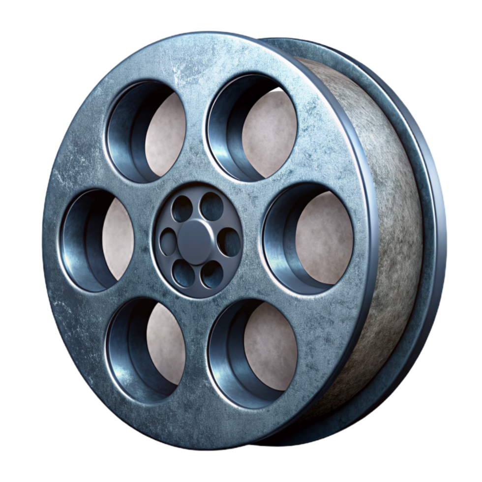 dramatic modern Film Reel Side View Transparent Element authentic png