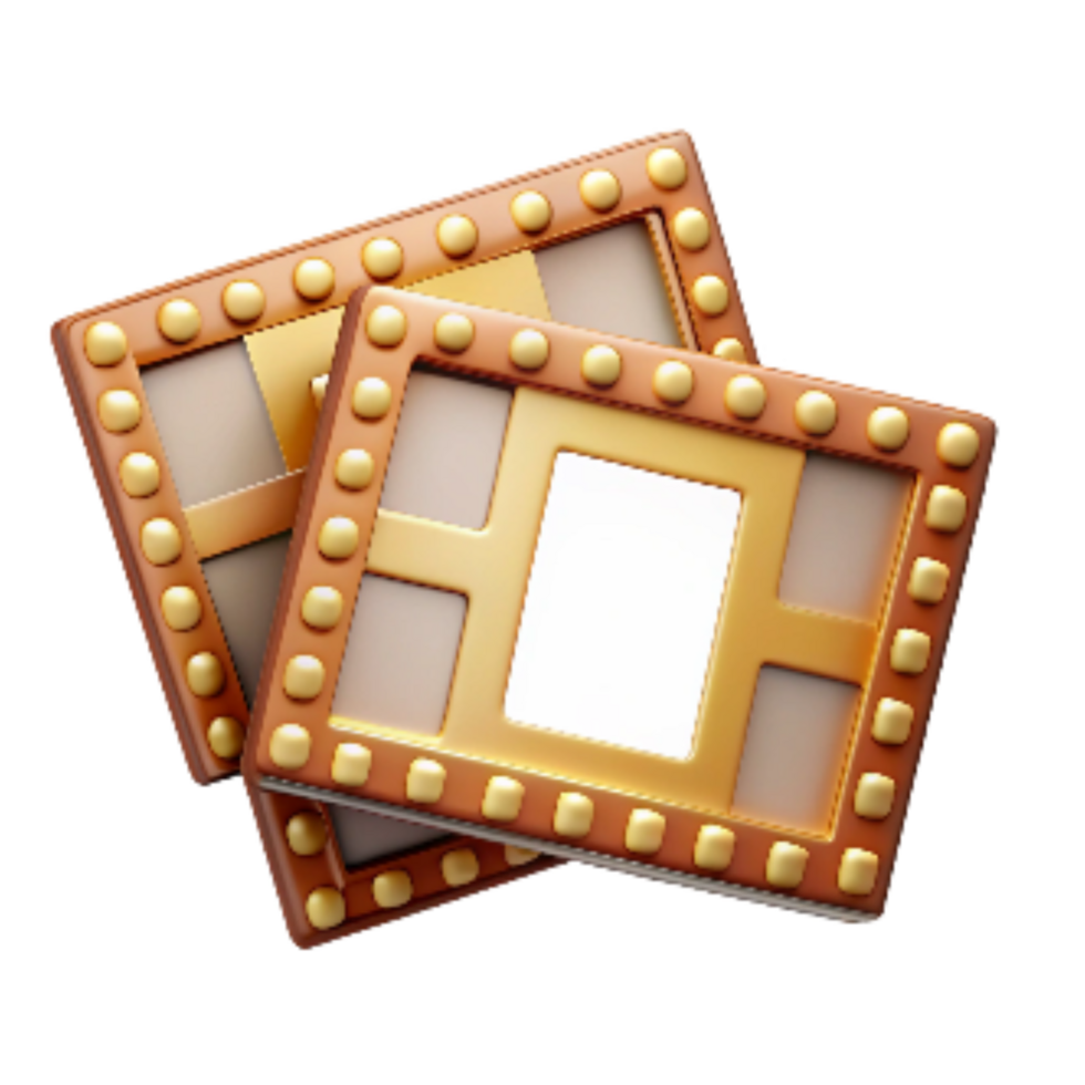 elegant abstract Film Strip with Frames Cutout Element authentic png