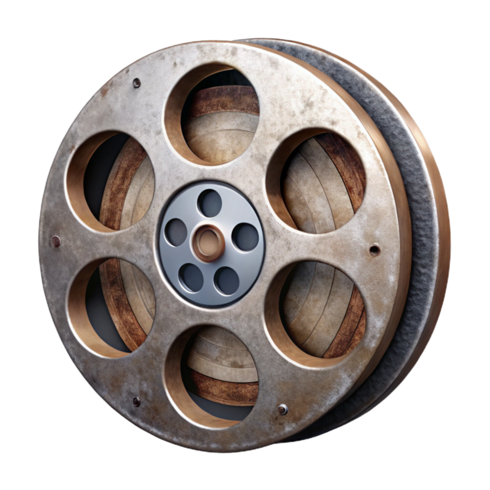 dramatic rustic Film Reel Vintage Style Transparent Background original png