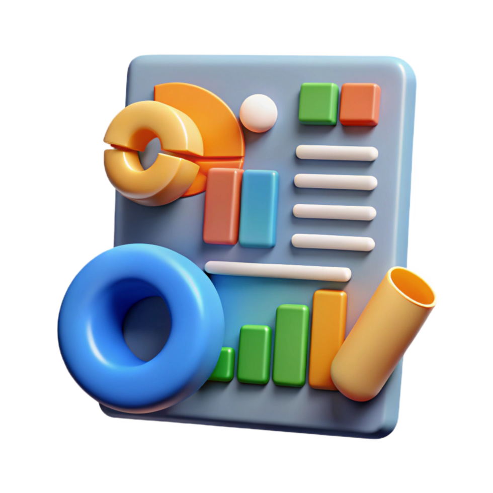 impressive creative Financial Report with Charts and Graphs Cutout authentic png
