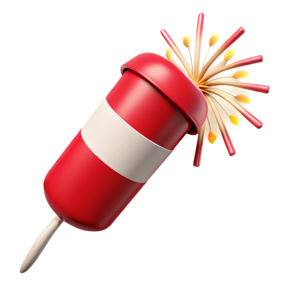 wonderful contemporary Firecracker with Sparks Red and White Cutout exclusive png