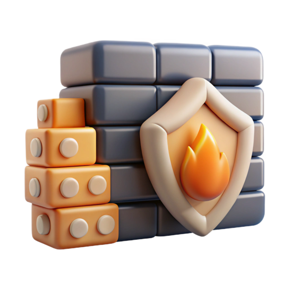 dramatic abstract Firewall Protecting Data Center Transparent Background Element high resolution png