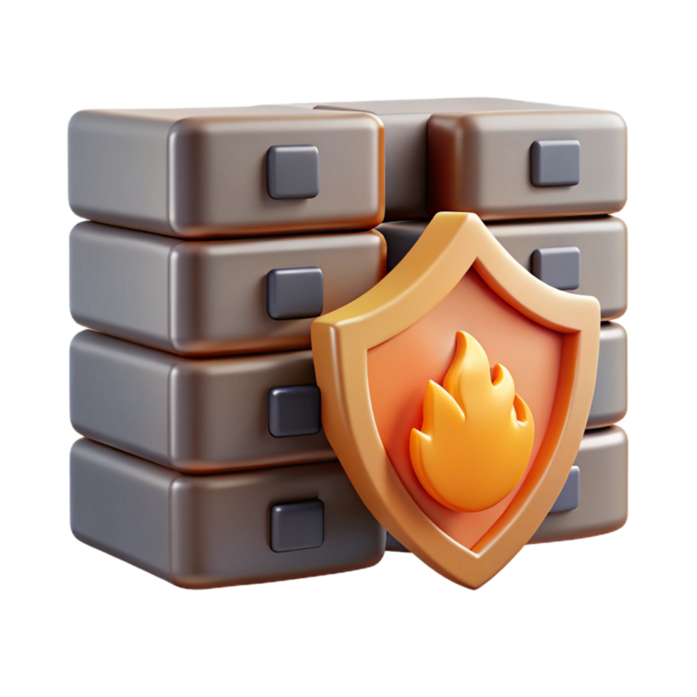 impressive classic Firewall Protecting Data Center Transparent Background Element high resolution png
