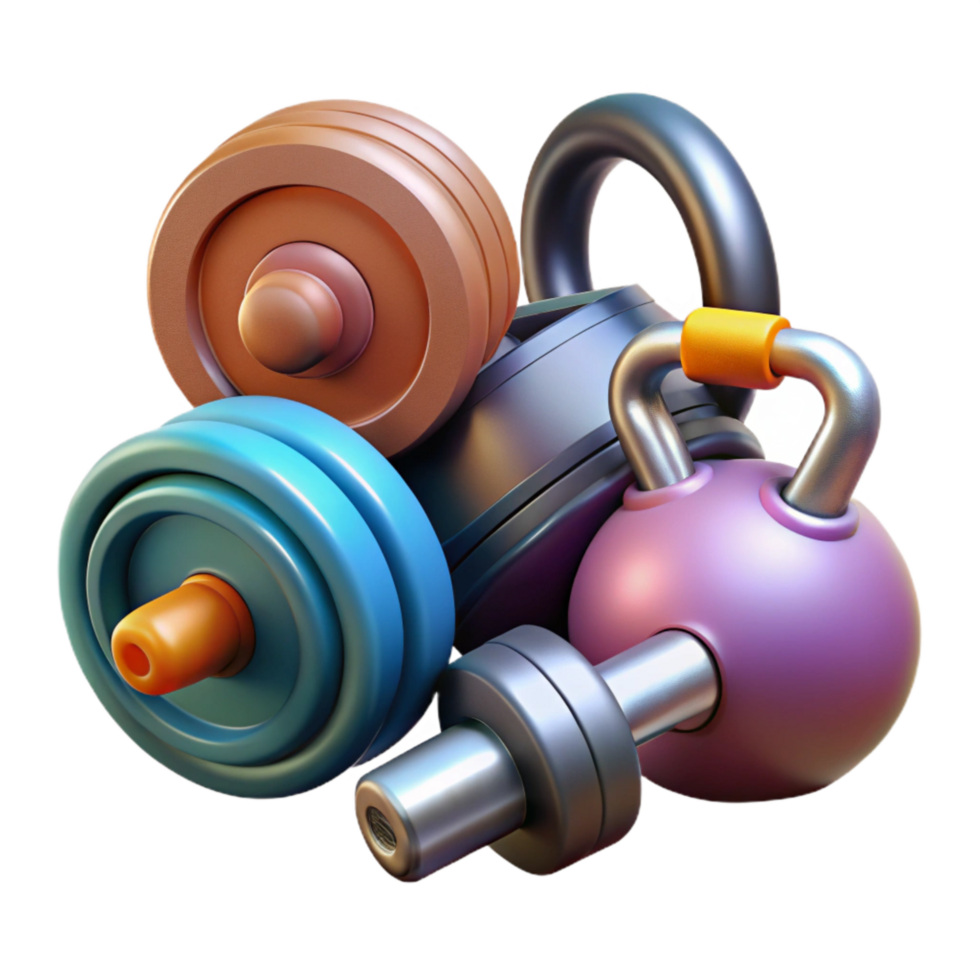 wonderful classic Fitness Equipment Dumbbells and Kettlebells Cutout 4K png