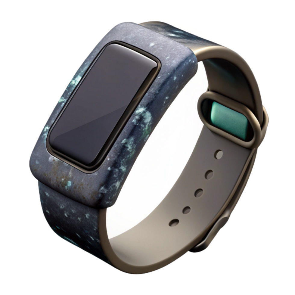 vibrant vintage Fitness Tracker Black Digital Display Data Transparent Background original png