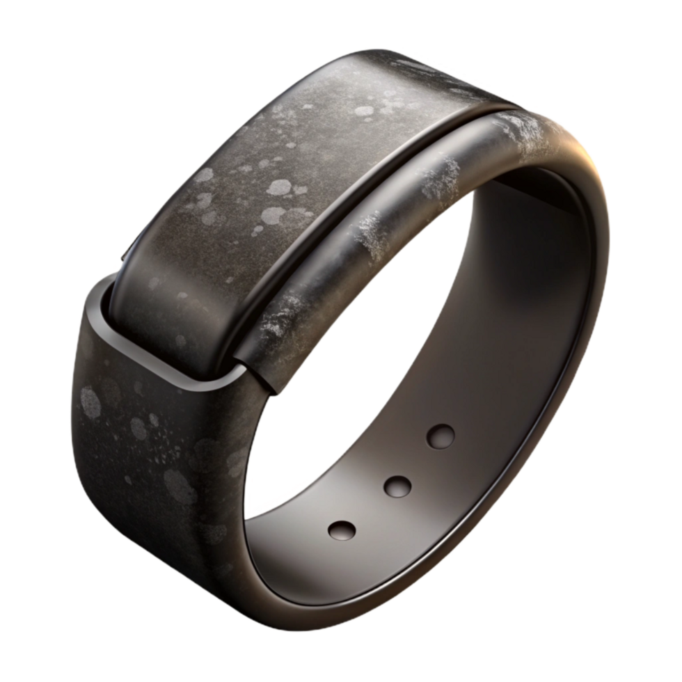 stunning rustic Fitness Tracker Black Isolated Element 4K png