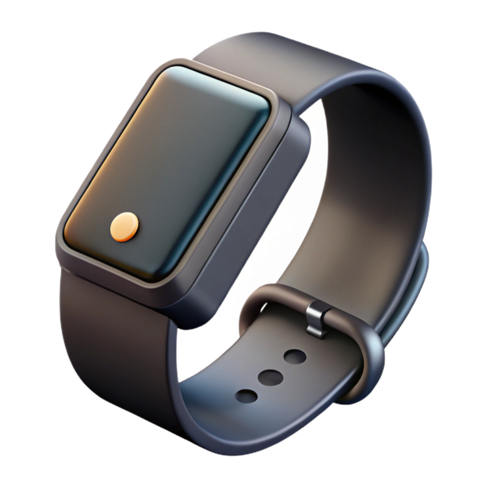beautiful classic Fitness Tracker Black Oled Display Isolated original png