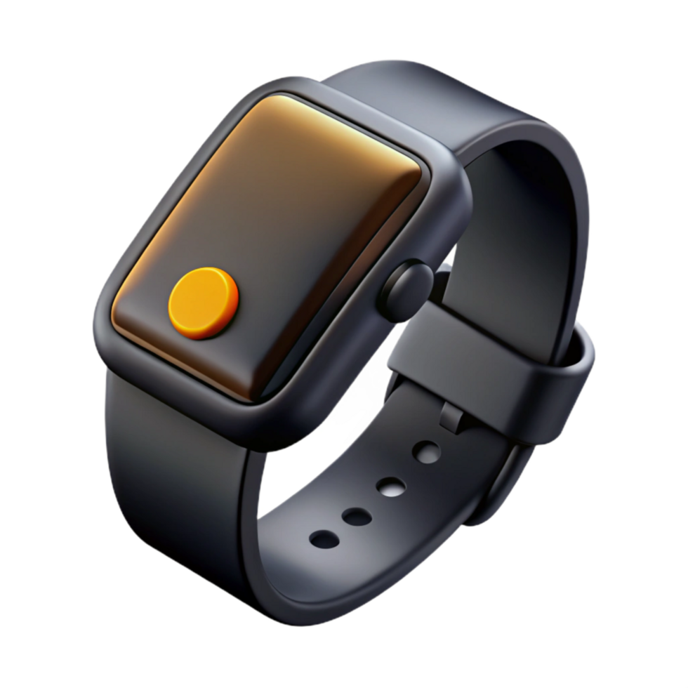dramatic abstract Fitness Tracker Black Oled Display Isolated authentic png