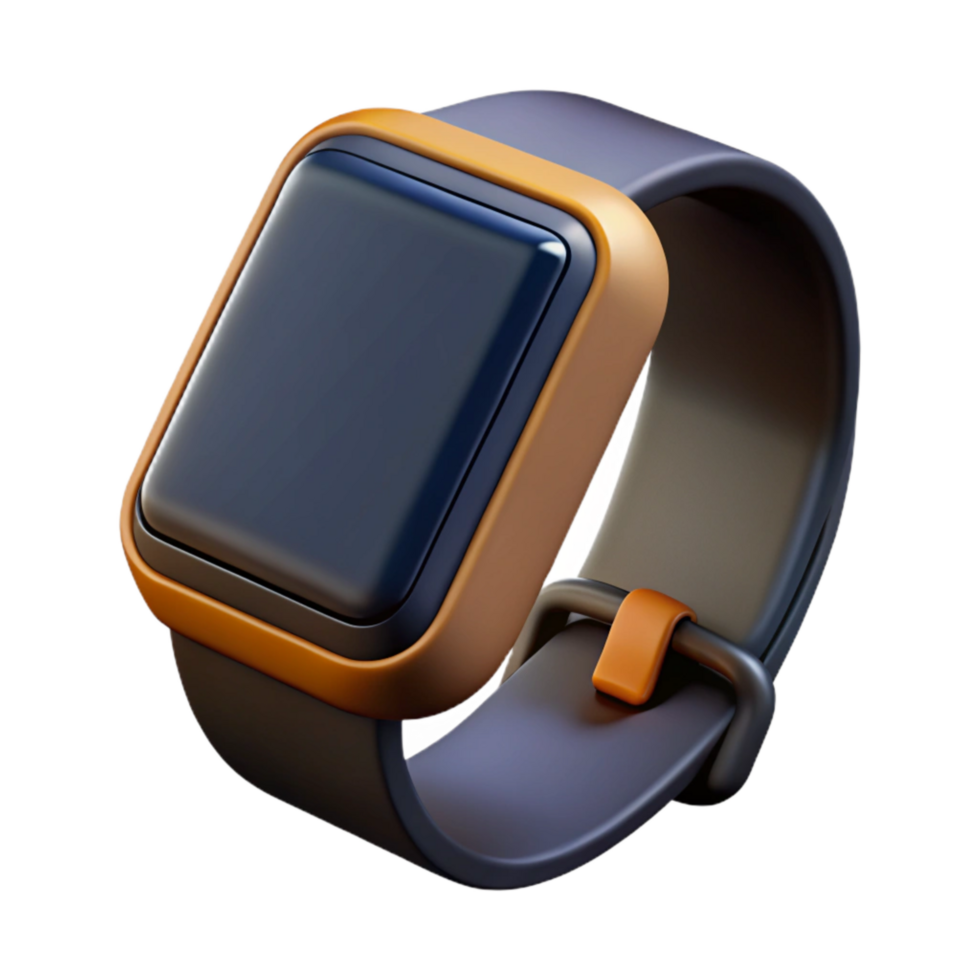 wonderful vintage Fitness Tracker Black Screen Isolated authentic png
