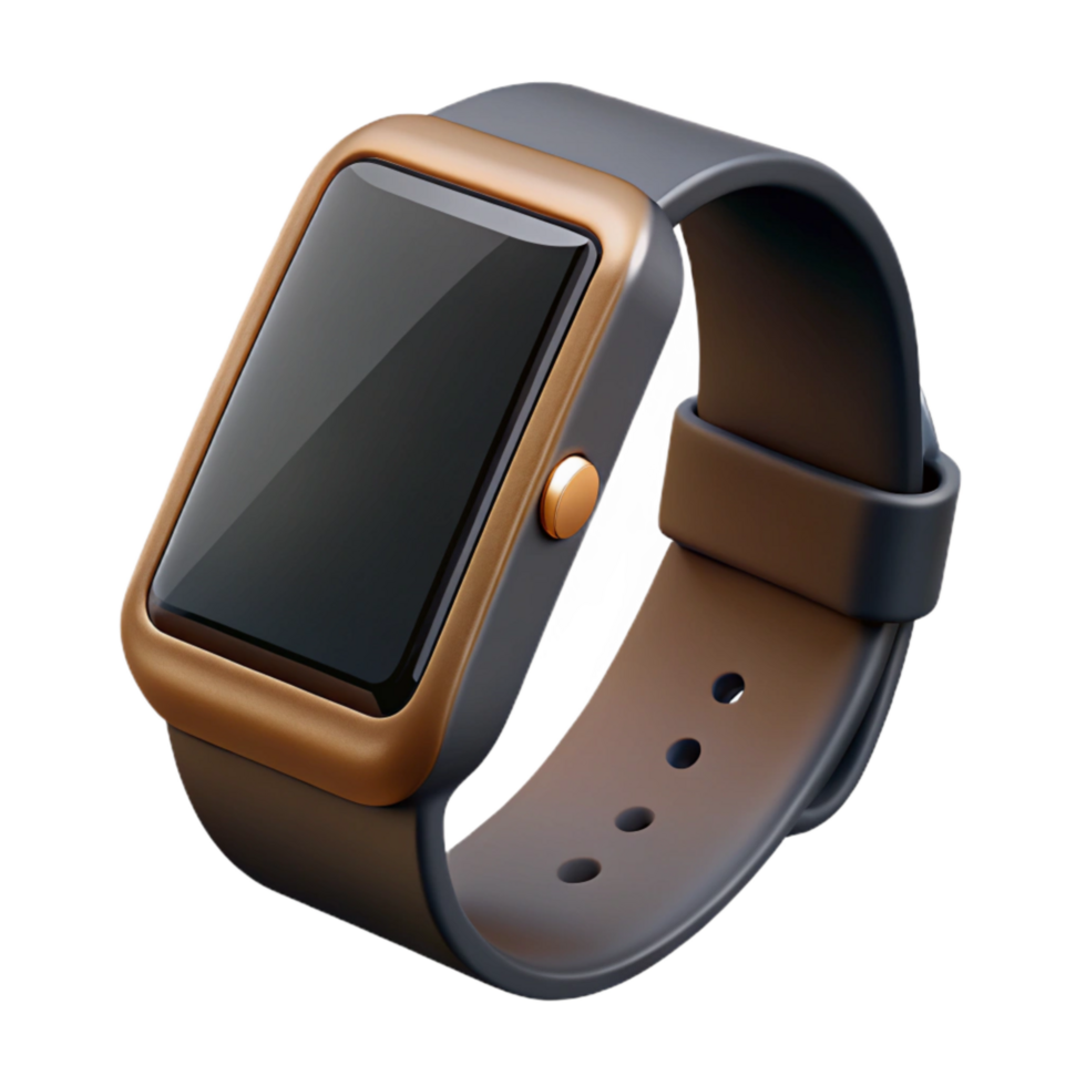 magnificent artistic Fitness Tracker Black Screen Isolated high quality png