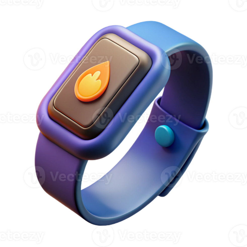 wonderful creative Fitness Tracker Displaying Calories Burned Isolated high resolution png