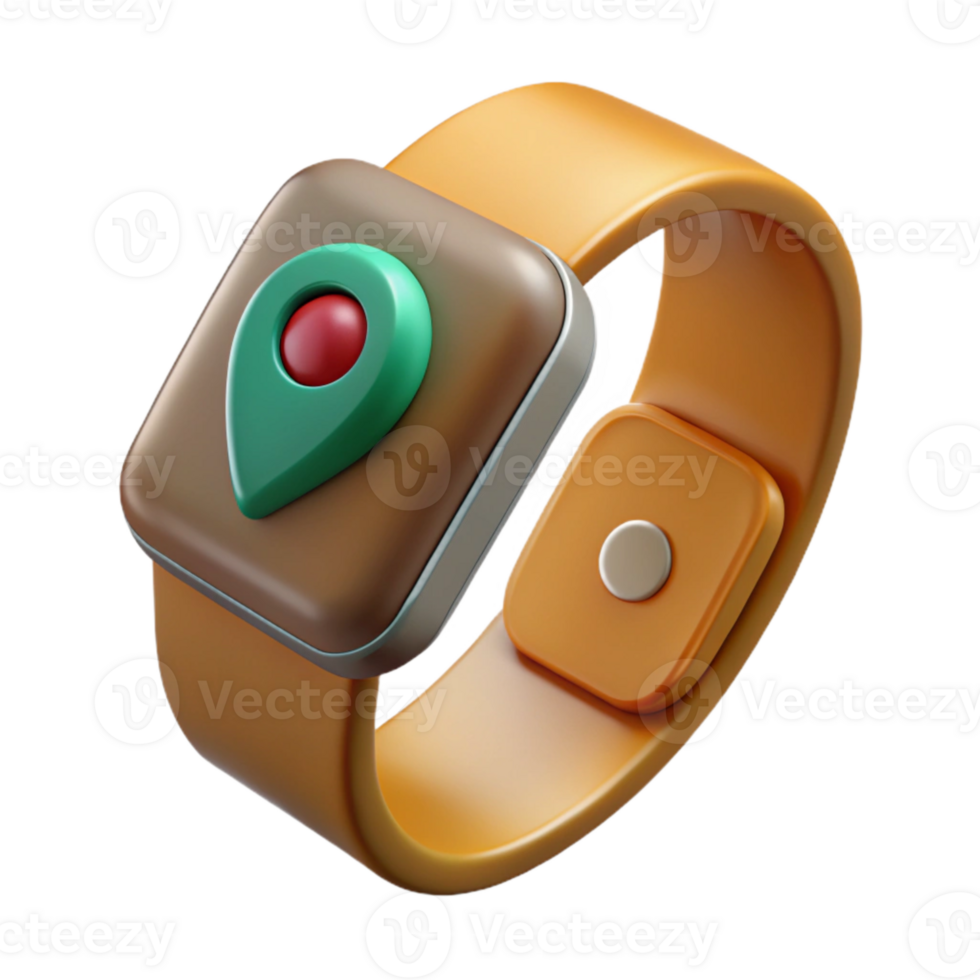 stunning artistic Fitness Tracker Displaying Distance Traveled Isolated detailed png