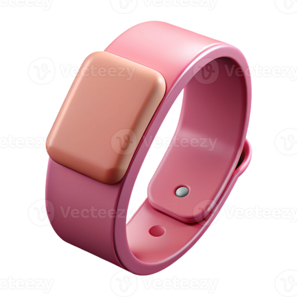 impressive rustic Fitness Tracker Pink Waterproof Isolated authentic png