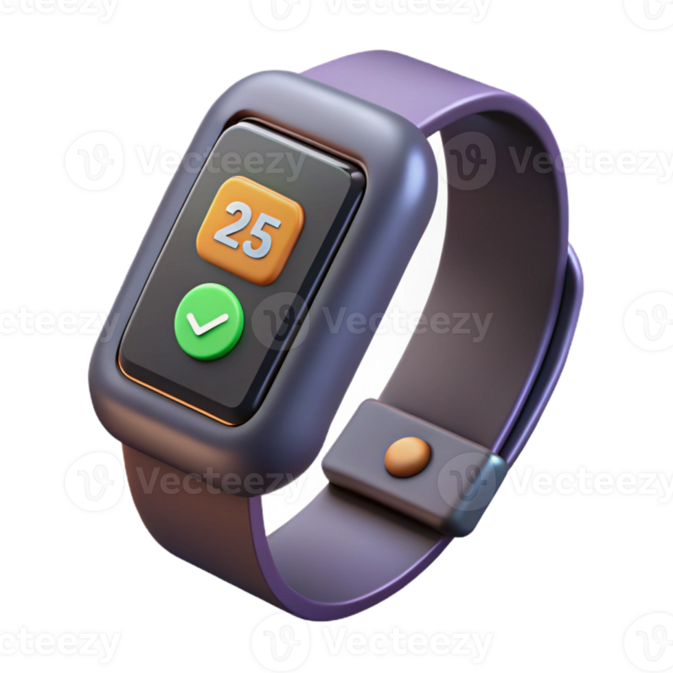 impressive creative Fitness Tracker with Step Count Display Transparent Element high resolution png