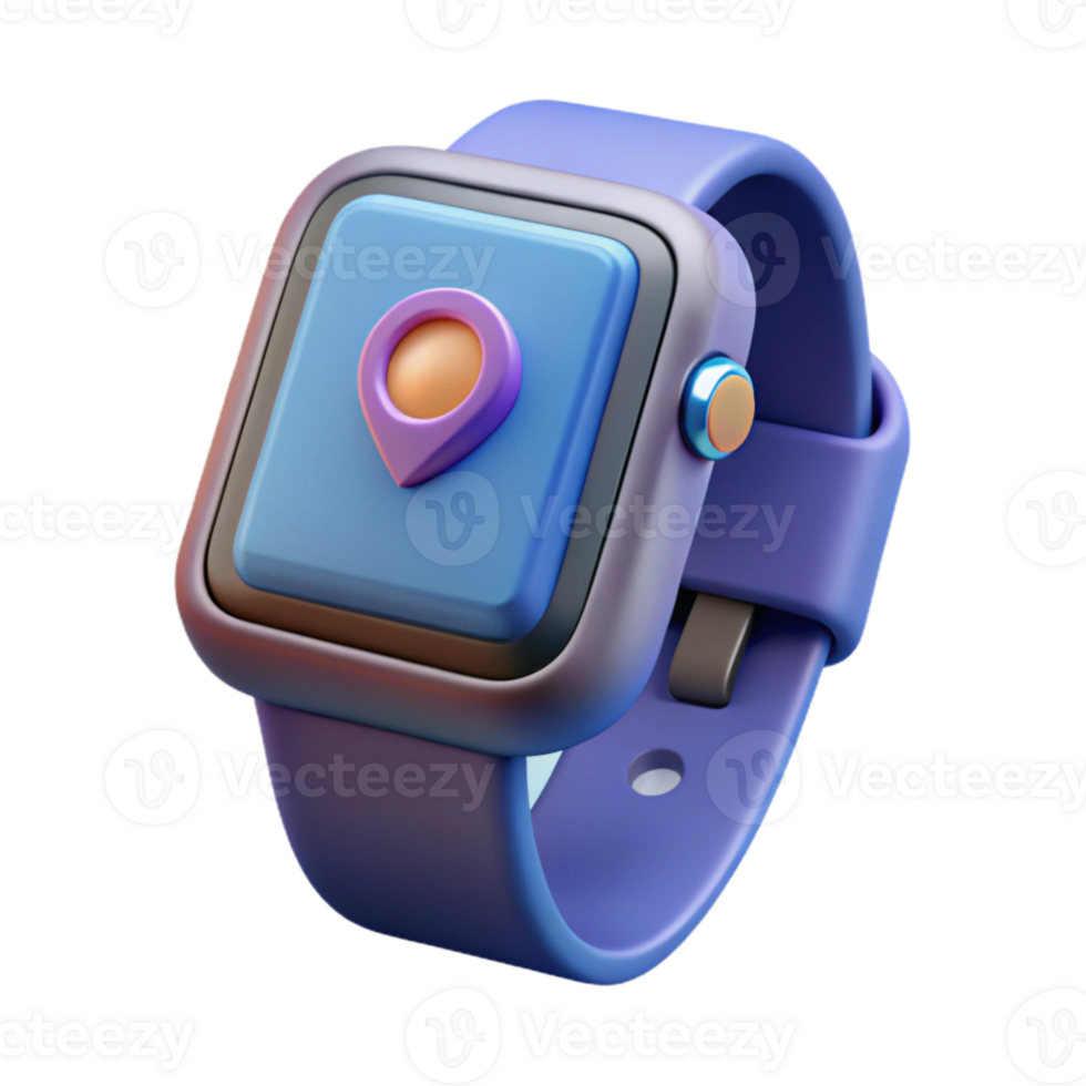 serene artistic Fitness Watch Digital Display Isolated detailed png