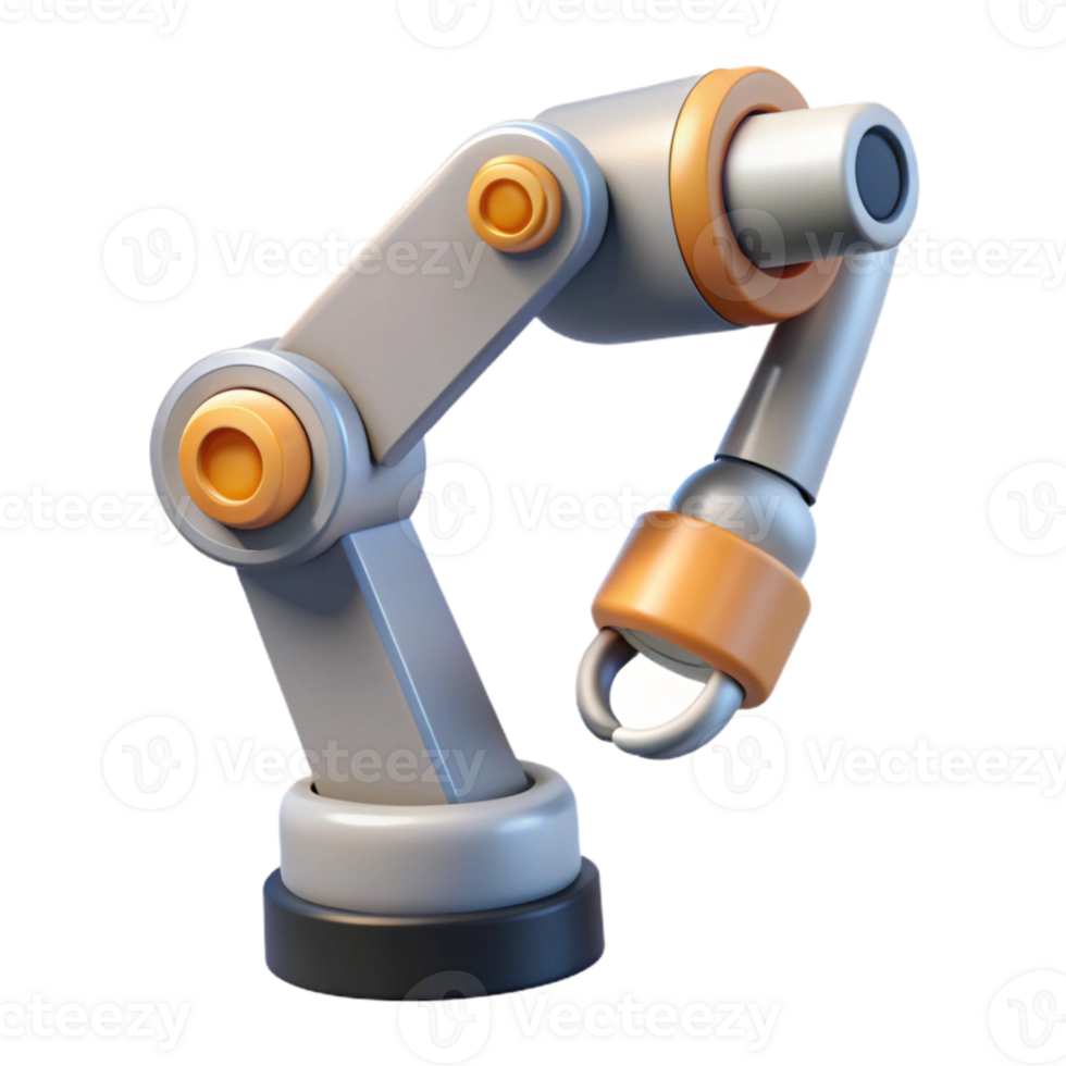 elegant modern Flat Robot Arm Extended Forward Transparent original png