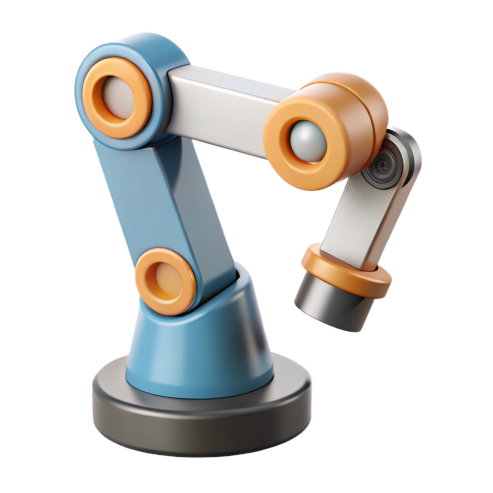impressive classic Flat Robot Arm Extended Forward Transparent detailed png