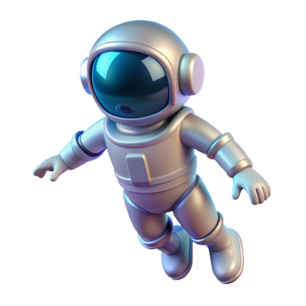 wonderful classic Floating Astronaut Silhouette Isolated on Transparent Background high quality png