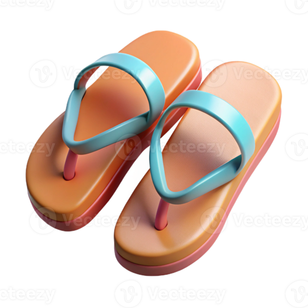 vibrant classic Flip Flops Rubber Soles Transparent Cutout genuine png