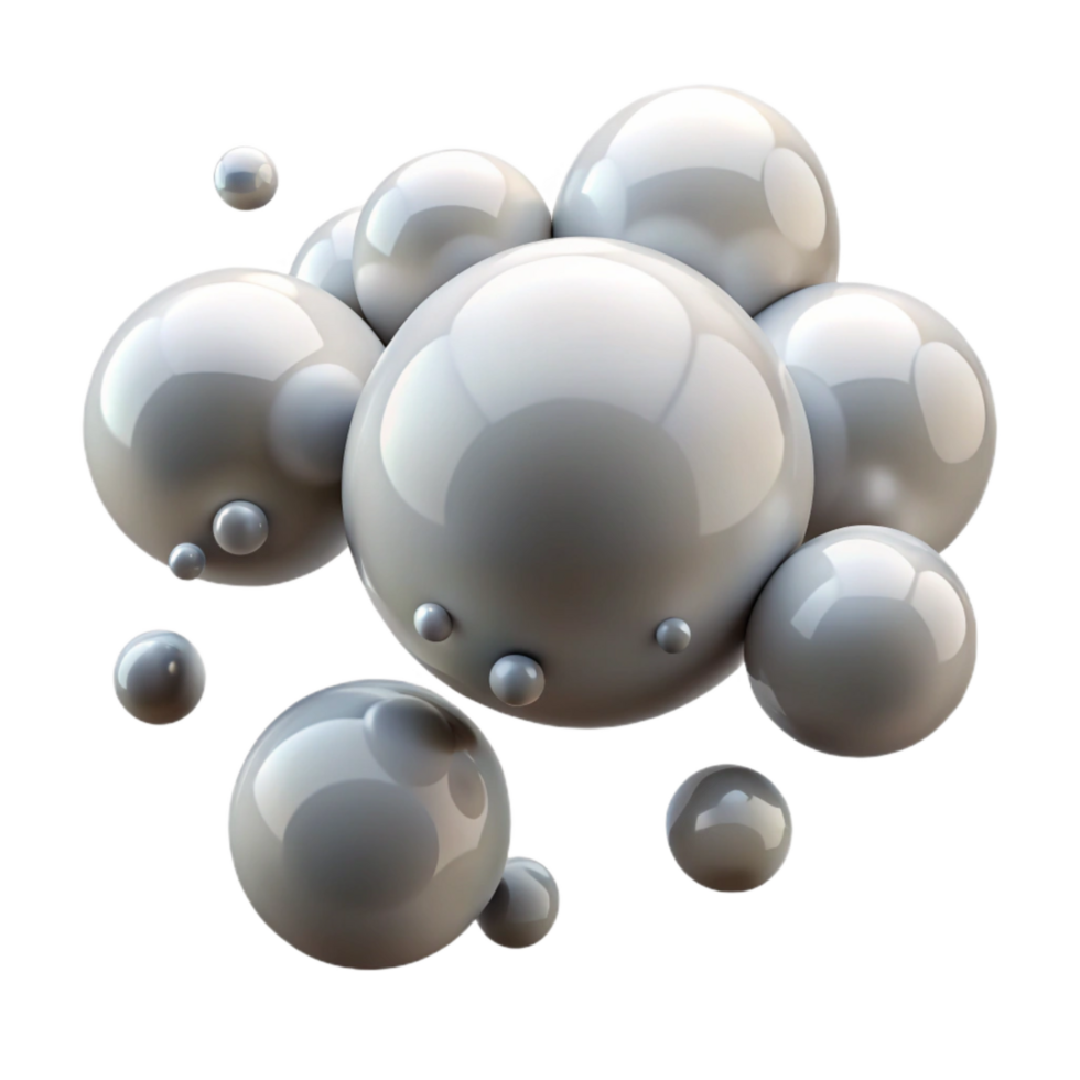 stunning contemporary Floating Bubbles Symbolizing Thoughts with Transparent Background Isolated detailed png