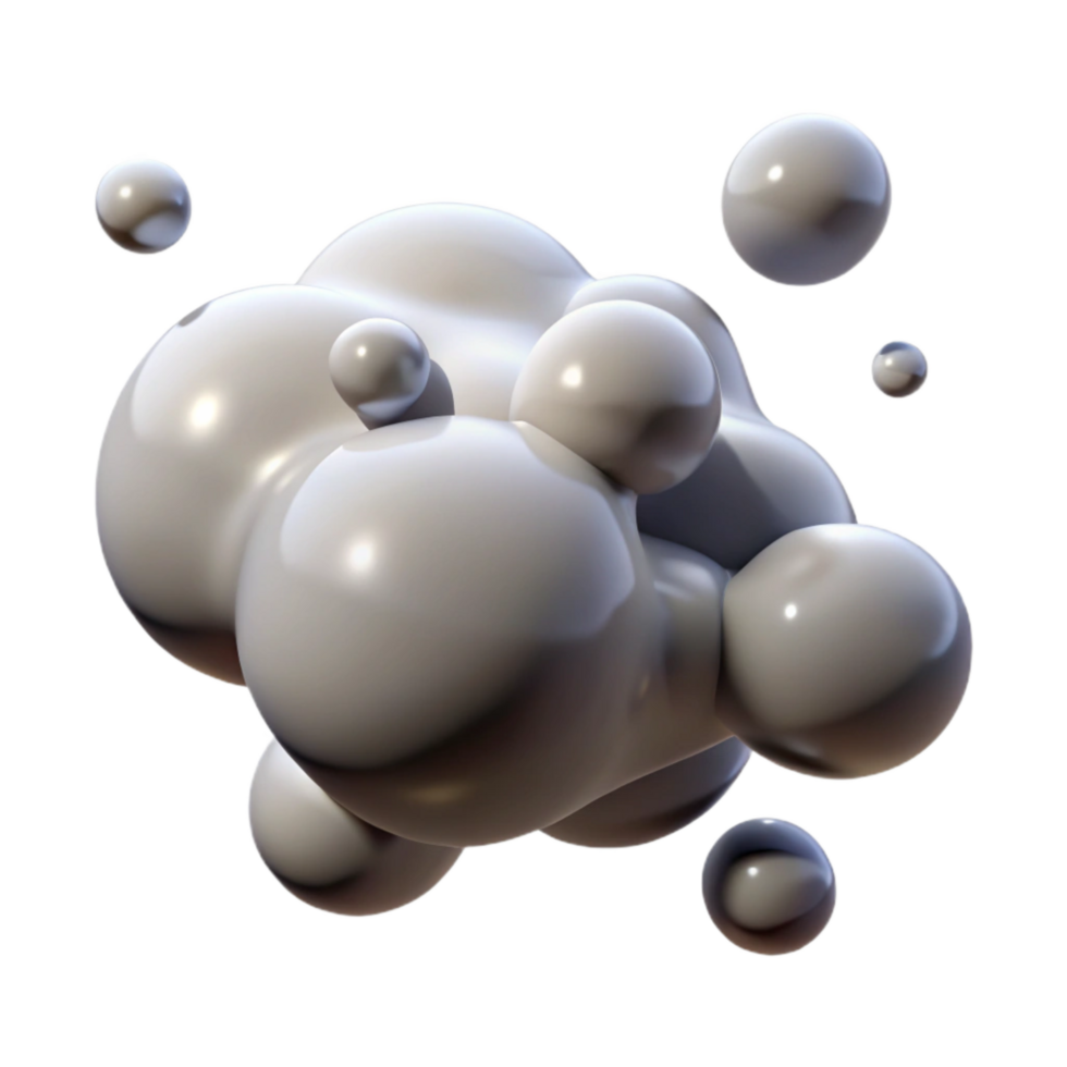 extraordinary abstract Floating Bubbles Symbolizing Thoughts with Transparent Background Isolated high resolution png