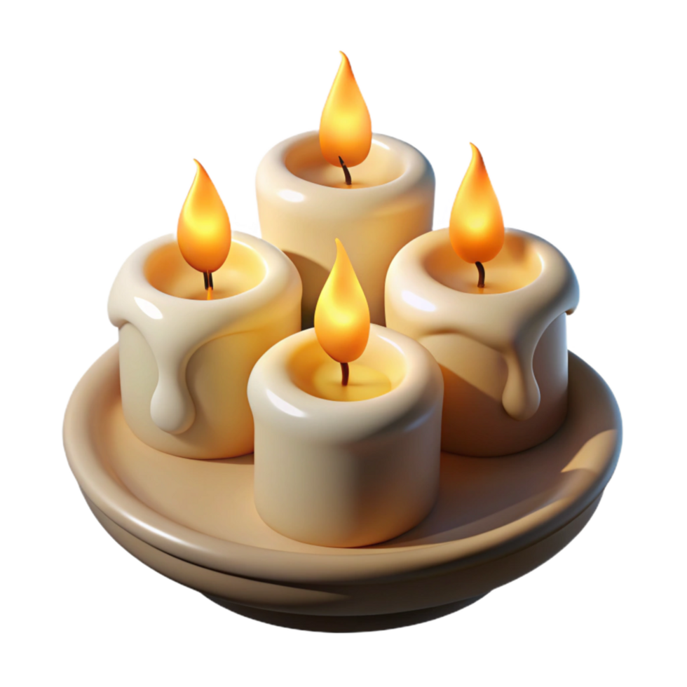 impressive contemporary Floating Candles Symbolizing Hope with Transparent Background Isolated exclusive png