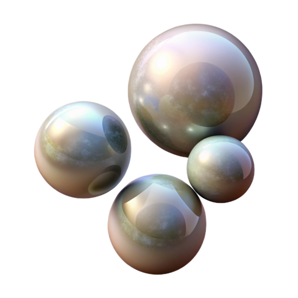 impressive vintage Floating Orbs Representing Positive Energy with Transparent Background Isolated high resolution png