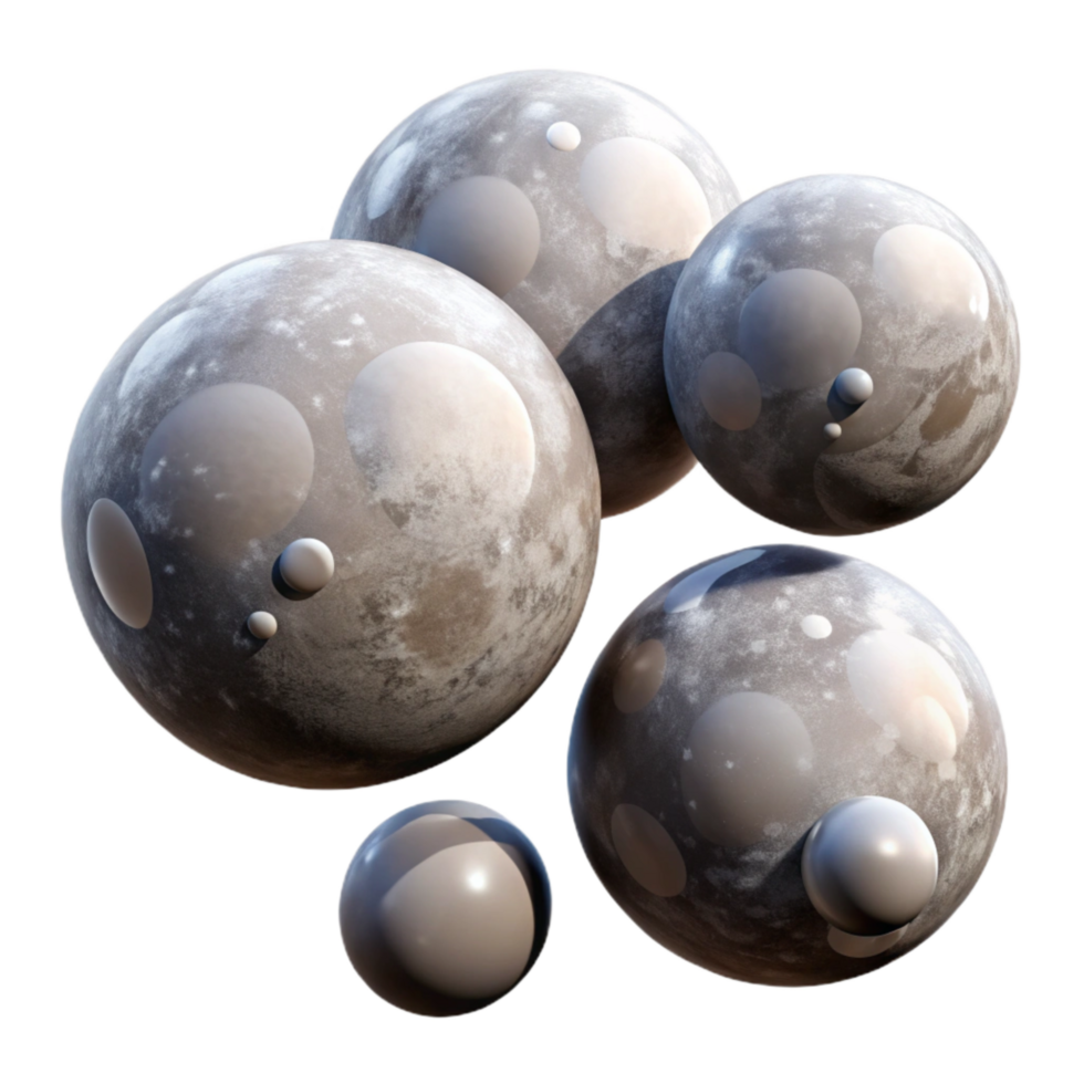 wonderful minimalist Floating Orbs Representing Positive Energy with Transparent Background Isolated high quality png
