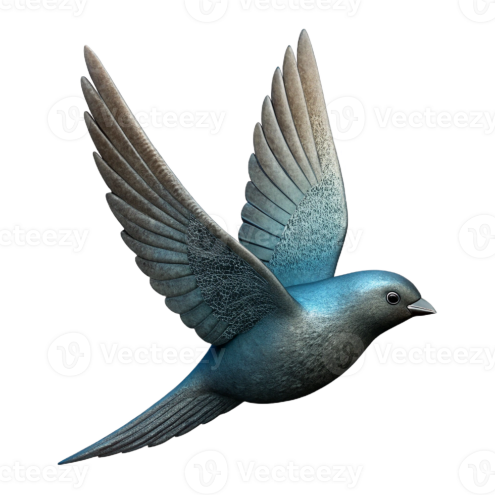 elegant contemporary Flying Bird Silhouette with Transparent Background detailed png