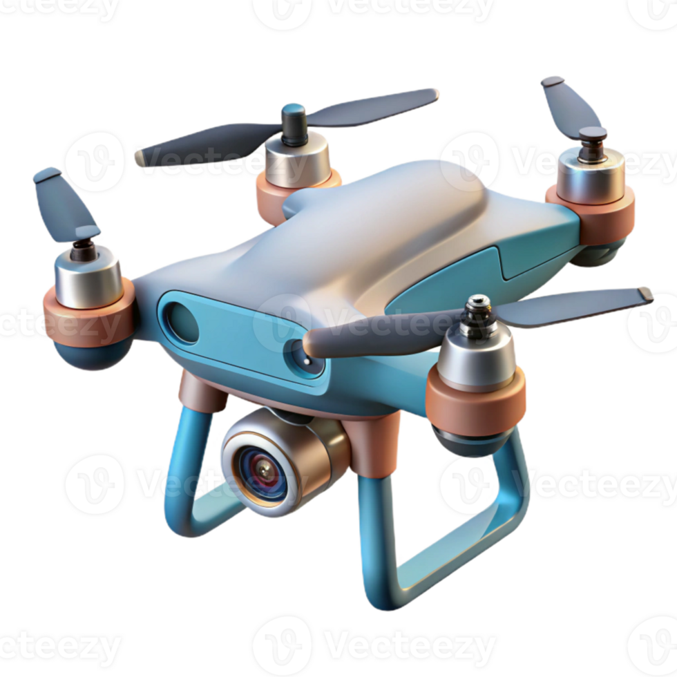 stunning vintage Flying Drone with Camera and Gimbal Stabilizer Transparent Cutout original png