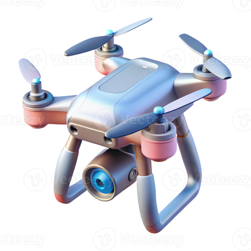 magnificent contemporary Flying Drone with Camera and Gimbal Stabilizer Transparent Cutout authentic png