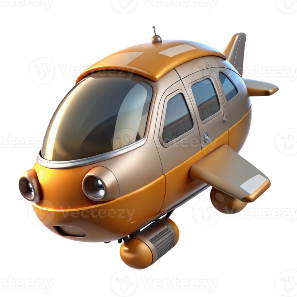 serene abstract Flying Taxi Taking Off Vertically Cutout 4K png