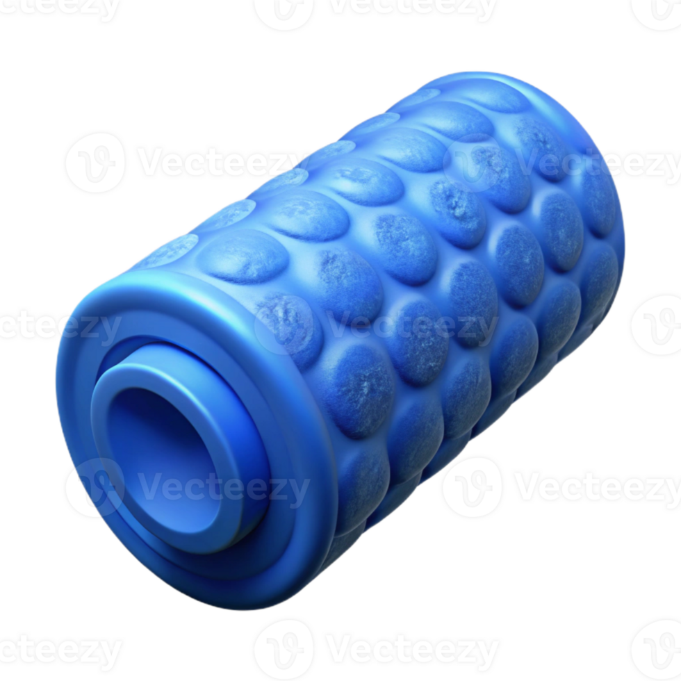 impressive abstract Foam Roller Blue Dense Isolated Element authentic png