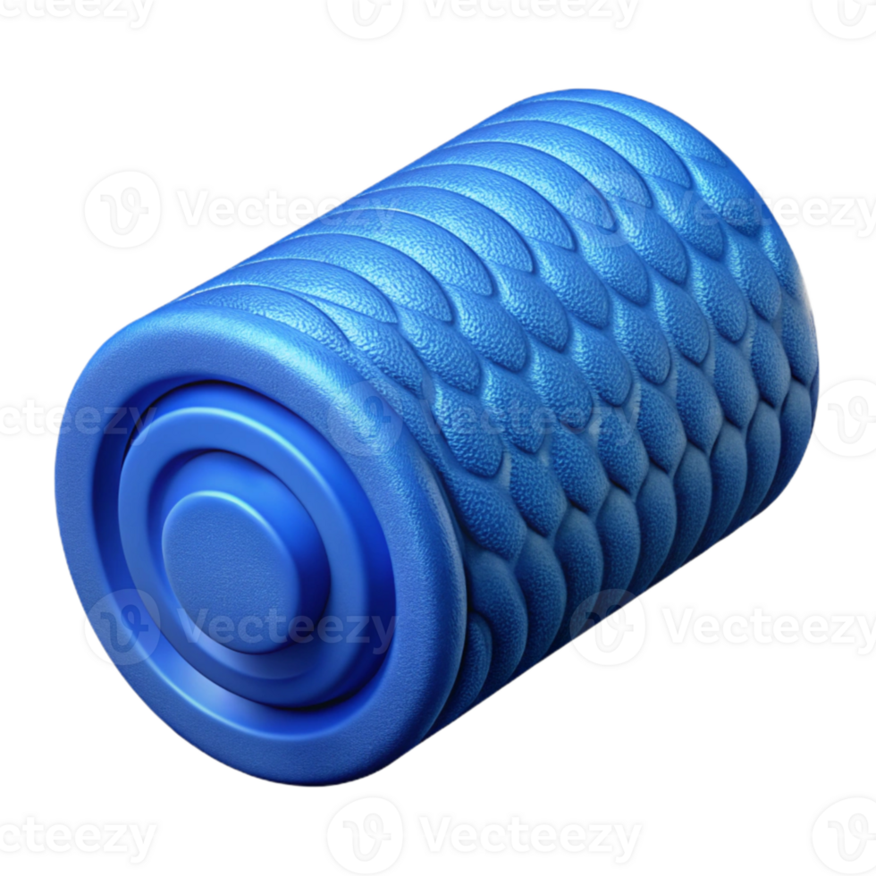 beautiful traditional Foam Roller Blue Textured Isolated authentic png