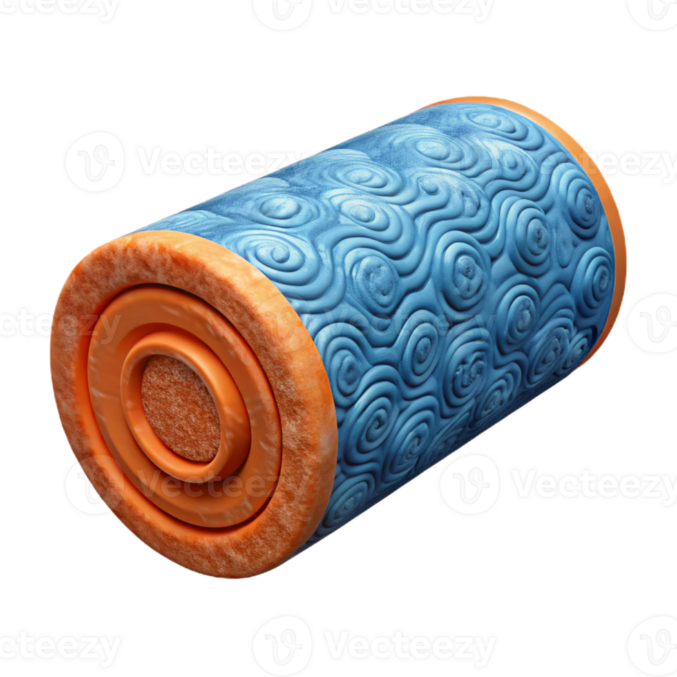 serene rustic Foam Roller Textured Surface Isolated Transparent Background original png