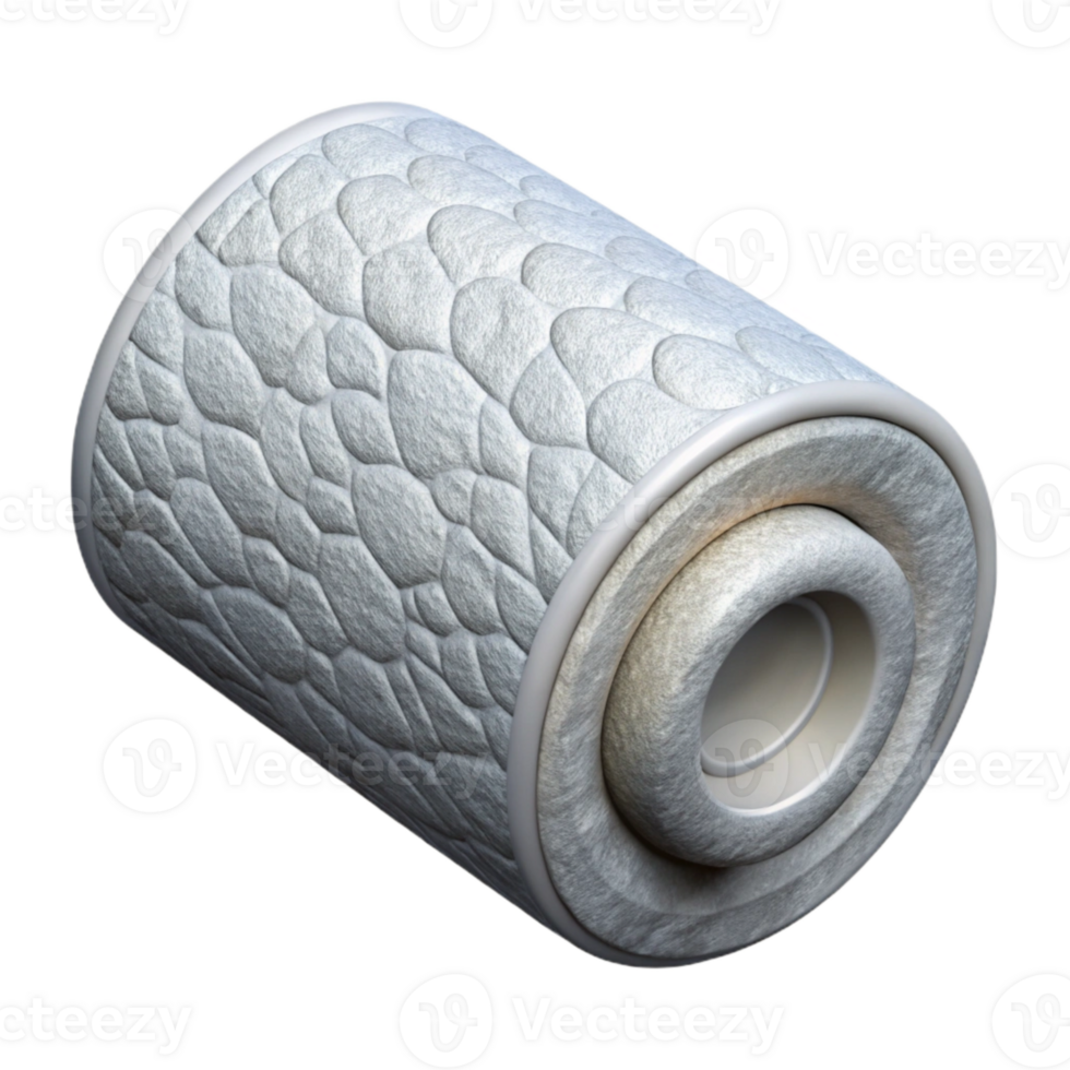 beautiful rustic Foam Roller White Textured Isolated Element genuine png
