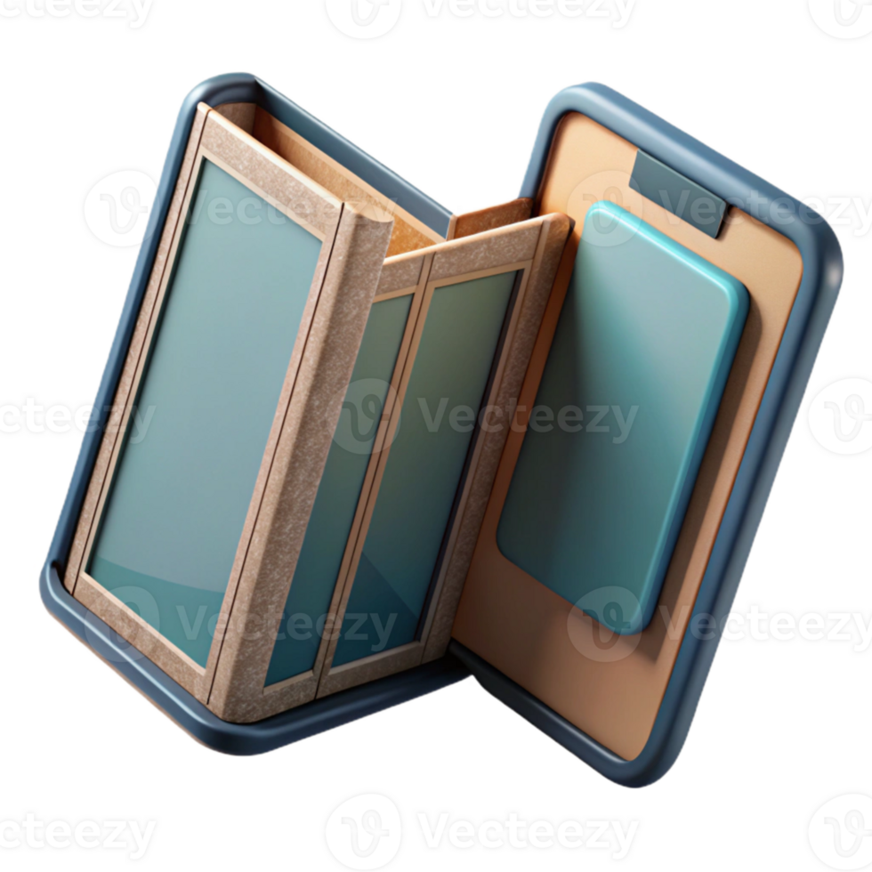 magnificent rustic Folding Smartphone Open View Isolated Cutout detailed png