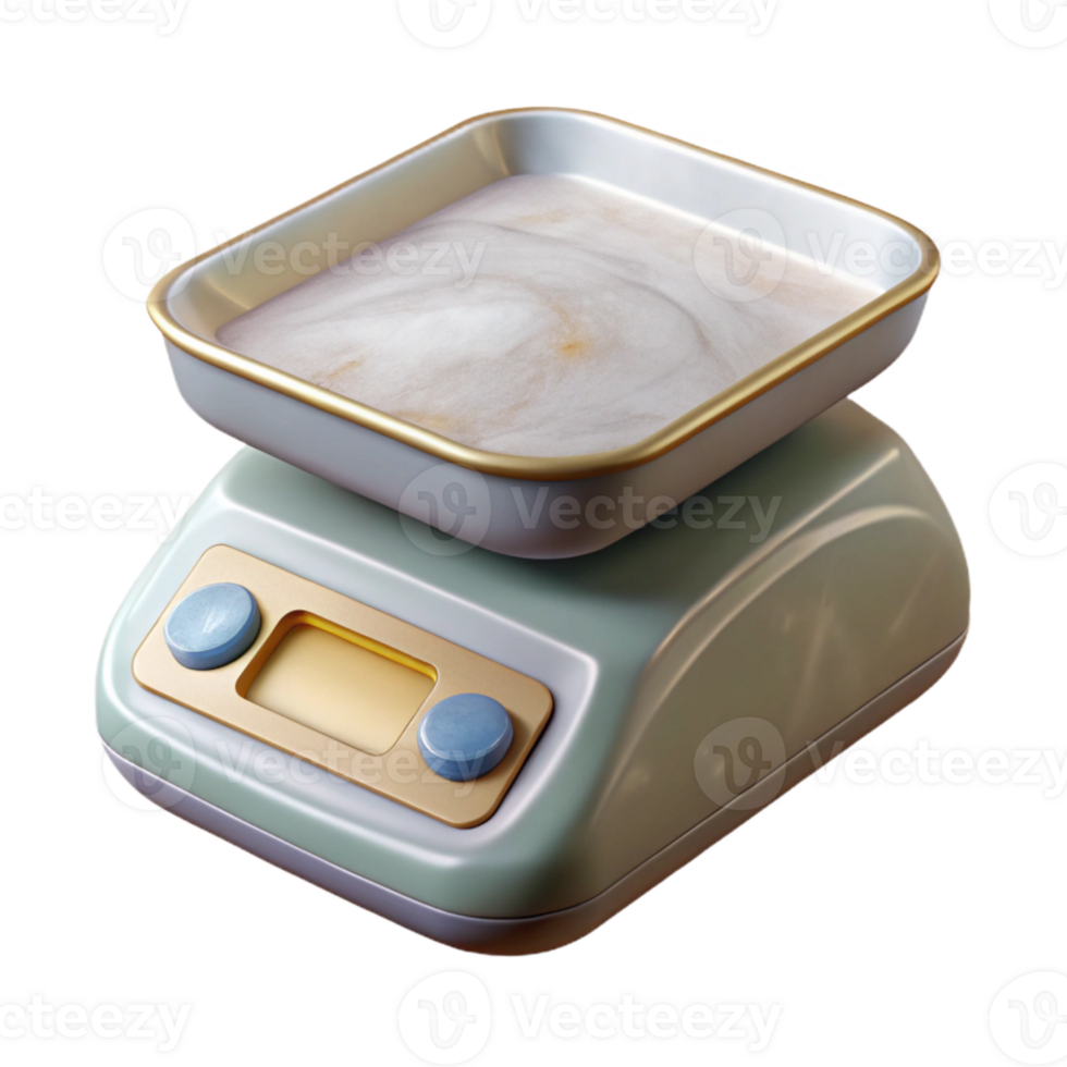 magnificent abstract Food Scale Digital White Isolated Transparent Background 4K png
