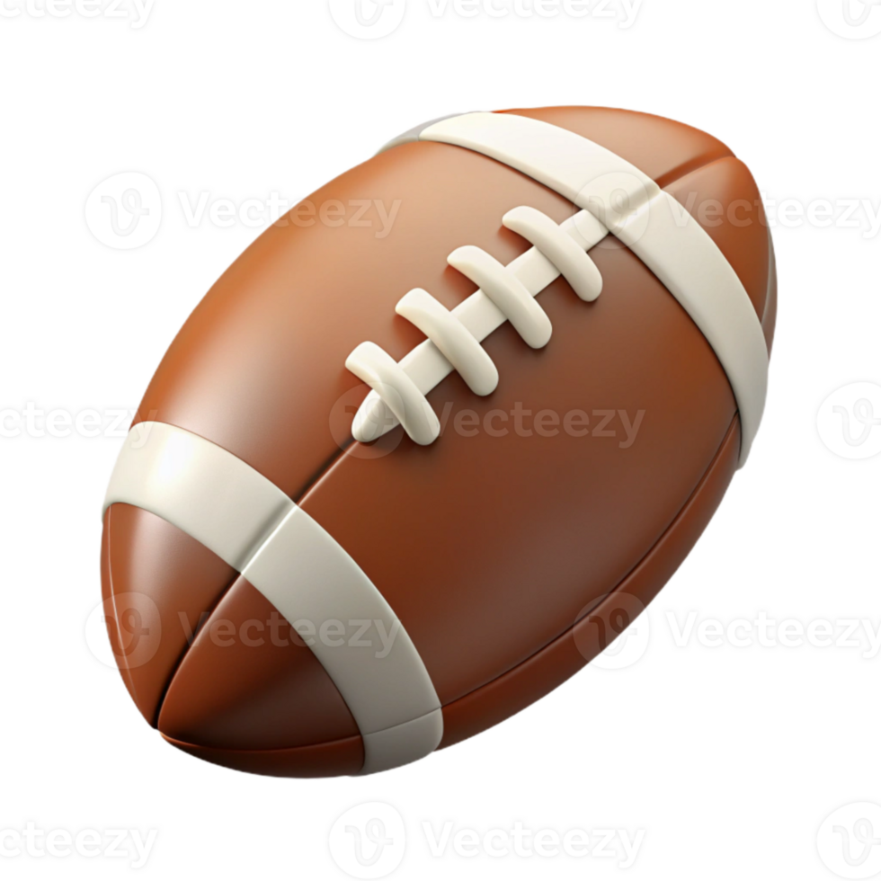 serene minimalist Football American Football Design Isolated 4K png