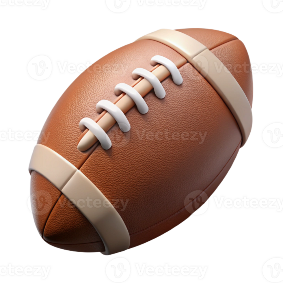 magnificent abstract Football Brown Leather Laces Cutout on Transparent Background professional png