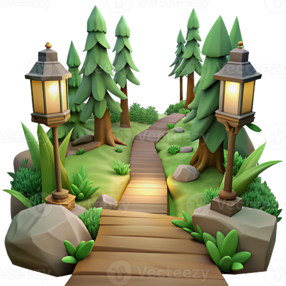 serene vintage Forest Path Leading to Light Transparent Background 4K png